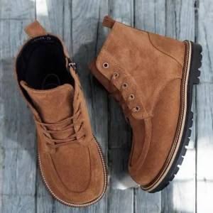 Women Suede Winter Boots Handmade Anatomical Ankle Boots